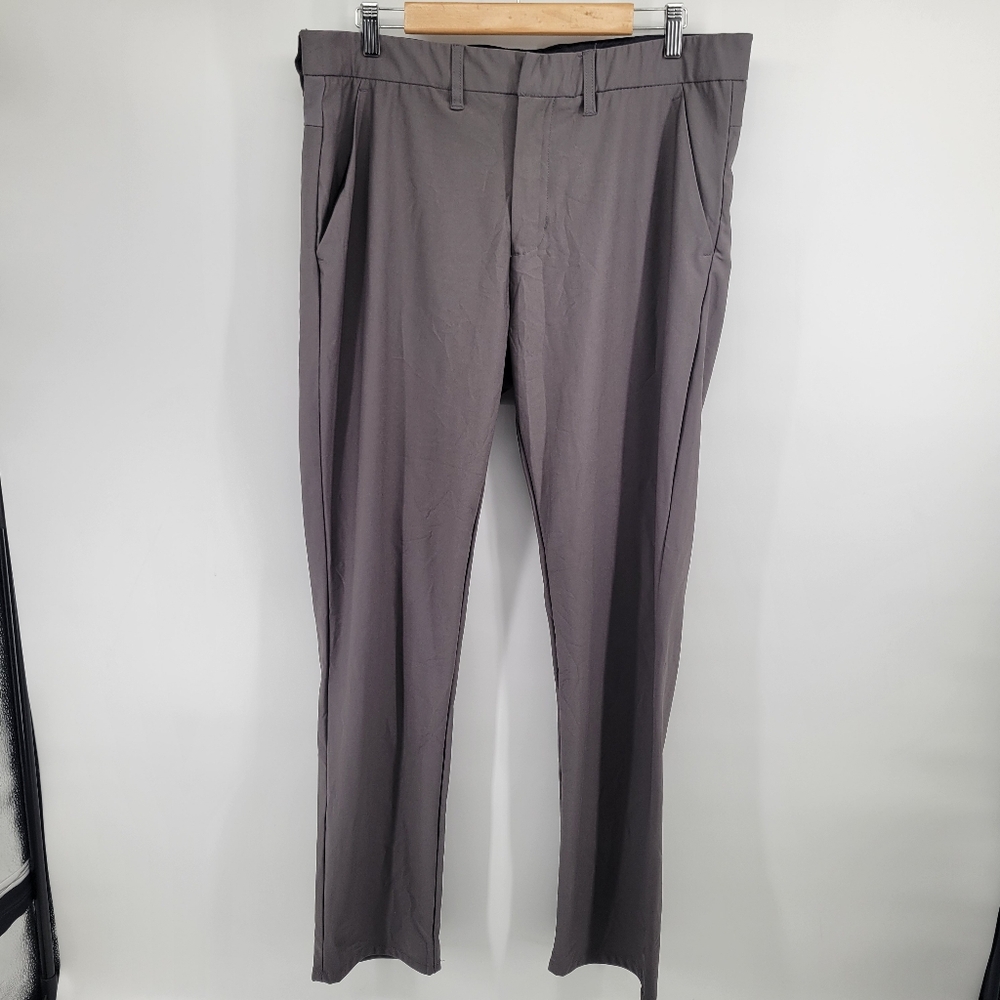 Tailor Vintage LuxeMen's Gray Pants Performance Slim Fit Comfort Stretch 38 x 32